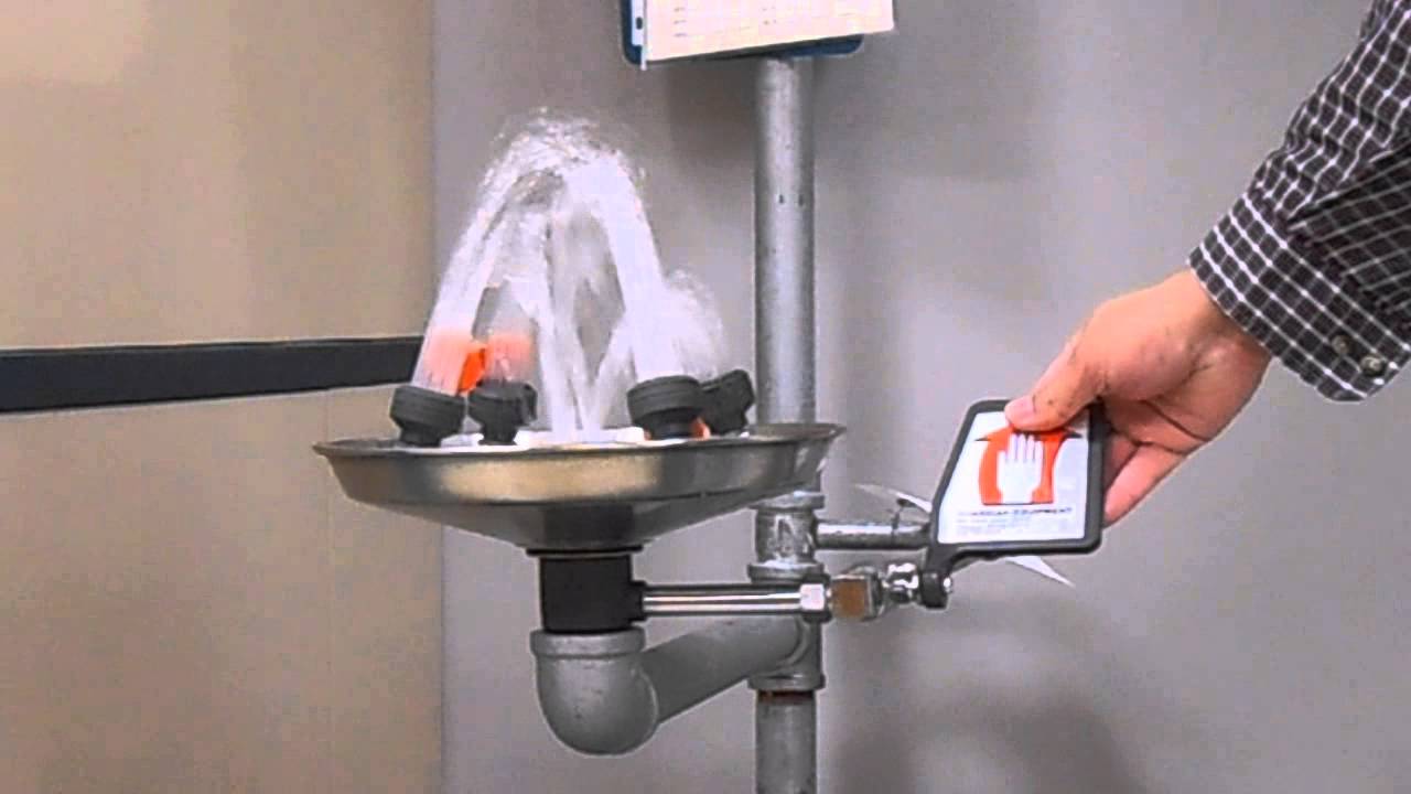 Using a Mounted Eyewash Station YouTube