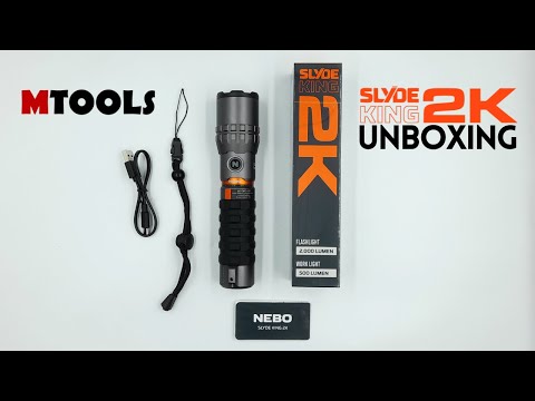 NEBO SLYDE KING 2K – 2,000 Lumen Rechargeable Flashlight and 500 Lumen Work Light
