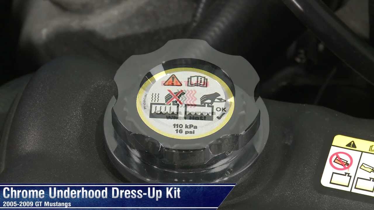 UPR Products Billet A/C Fill Line Cap Cover Kit For 2005-2010 Ford Mustang - Brushed Satin Finish