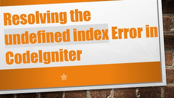 Resolving the undefined index Error in CodeIgniter
