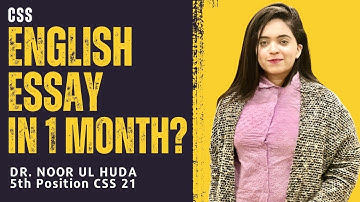 English Essay in 1 Month? FactBook | Vocabulary | Analyses, Dr. Noor ul Huda (5th Position CSS 2021)