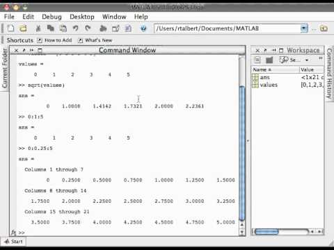 Vector Matlab Vectors in MATLAB