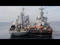 На Черноморском флоте отработали нестандартный способ пополнения боезапаса корабля
