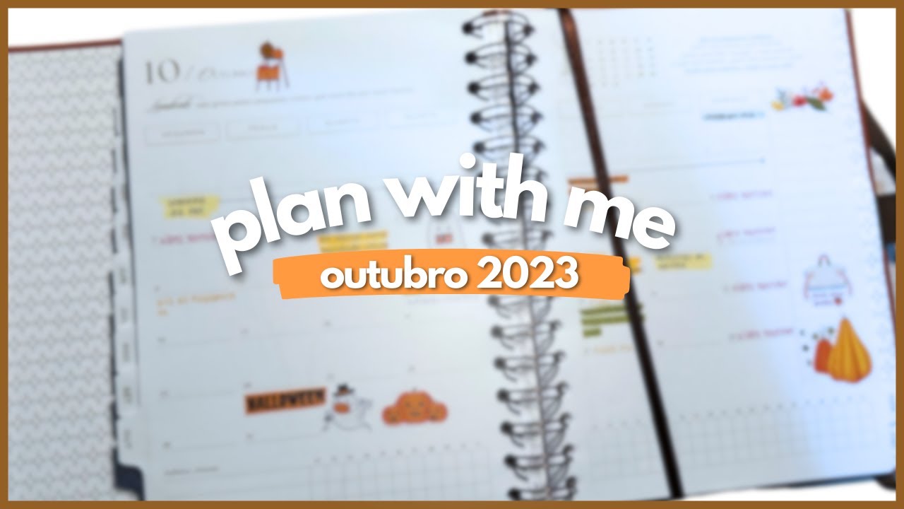 Planejamento outubro 2023 Planner Vipapier YouTube