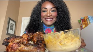 VLOG: BAKED AIR FRIED CHICKEN, RICE, MAC N CHEESE, & BROCCOLI! I GOT MY STRAWBERRIES IN THE MAIL!