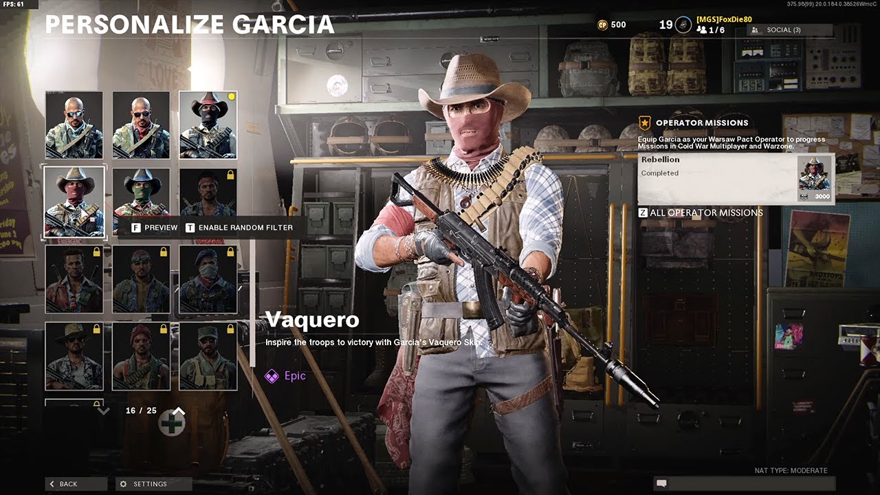 Multiplayer - Garcia Operator Missions - Rebellion - Black Ops Cold War