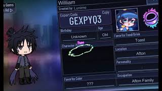 Gacha Club Michael And William Afton Export Codes (Free To Use!)