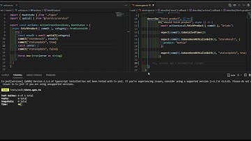 Vuex store actions test