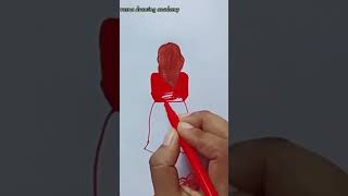 How to draw a girl with umbrella// Easy Girl drawing video tutorial step by step//simple art
