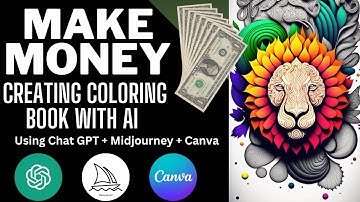 Make money with chatgpt | Midjourney AI and Canva by creating coloring Book. #chatgpt #midjourneyai