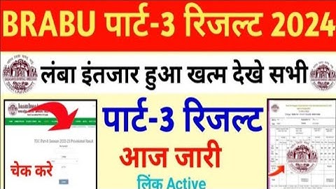 brabu part 3 result 2021-24 kaise dekhe | brabu bihar university part 3 result kaise check kare 2024