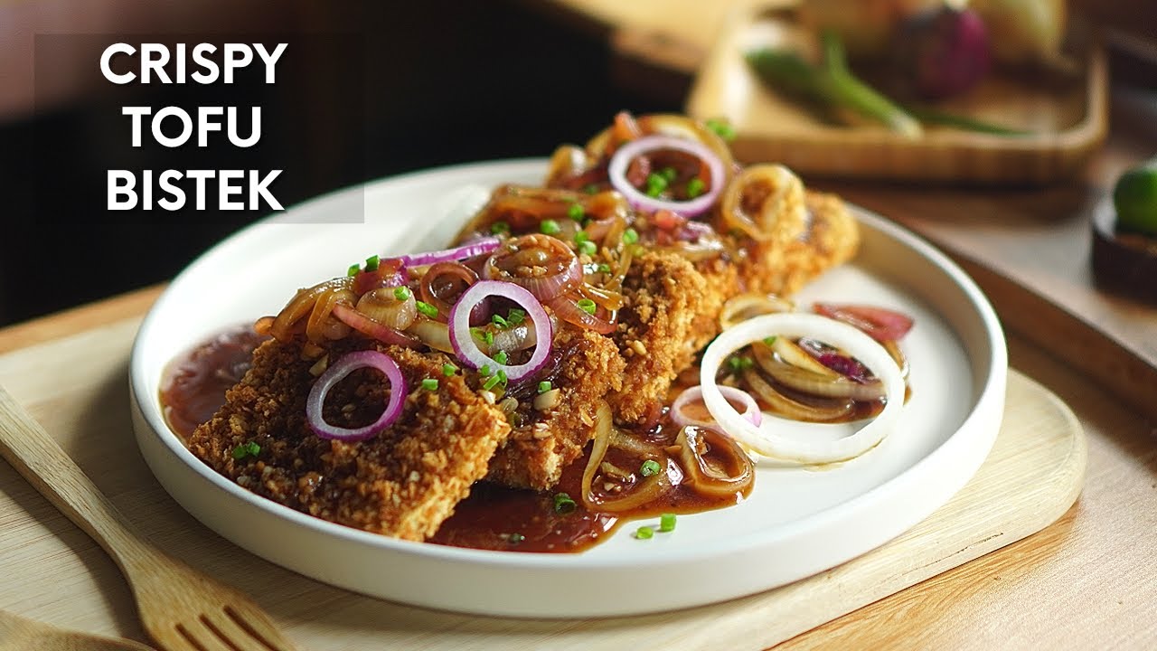Crispy Tofu Bistek Recipe Filipino Tofu Bistek Recipe Vegan and Vegetarian Tofu Recipe YouTube