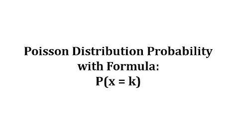 Poisson Distribution Probability with Formula: P(x equals k)