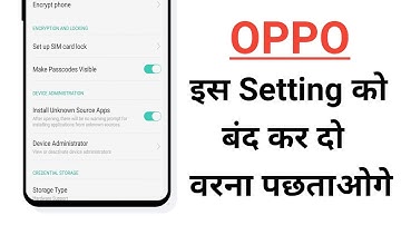 OPPO How To Off Danger Setting ! A37, A57,F11,a3s