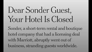 Sonder Bankruptcy