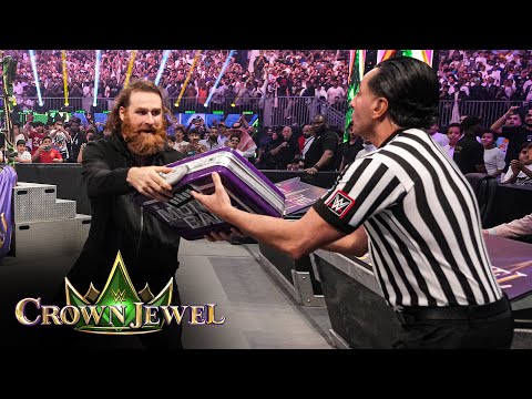 Sami Zayn STEALS Damian Priest's Money in the Bank contract: WWE Crown Jewel 2023 highlights