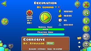 Decimation 100% By Lemons (Insane Demon)