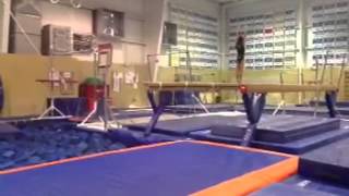 Kennadi LeDoux-- handspring, handspring two-foot double back dismount