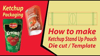 How to make Stand up Pouch Die cut / Template full Tutorial