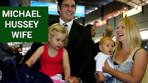 Michael Hussey with his wife Amy Hussey
