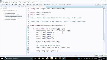 How to Remove Duplicate Elements From an ArrayList in Java