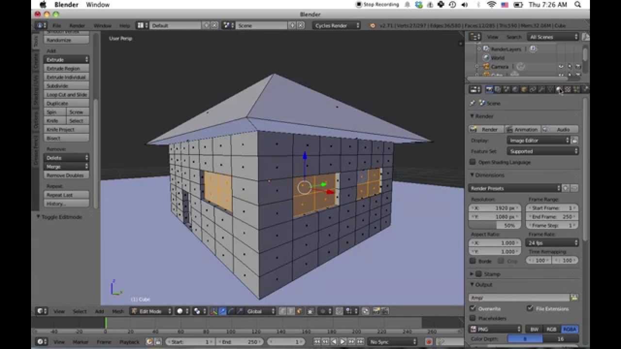 Rede manipulere vand Making a simple house in Blender 2.71 (Beginner Tutorial) - YouTube