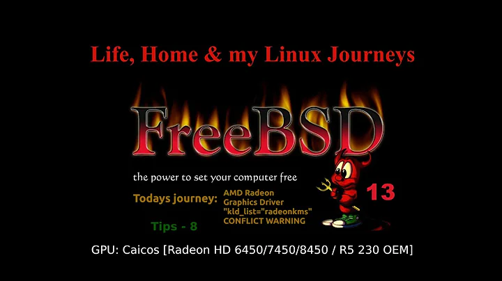 FreeBSD Tips 8 Radeon HD 6450 Another BSD Lesson in The Graphics Department