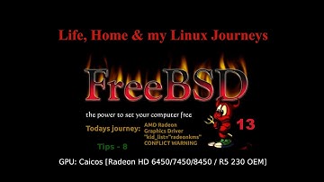 FreeBSD Tips 8 Radeon HD 6450 Another BSD Lesson in The Graphics Department