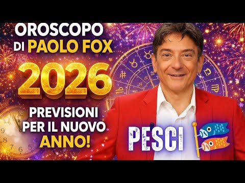 Video Oroscopo Pesci 2026 Di Paolo Fox: Un Anno di Svolta! Addio Sogni, Benvenuta Concretezza