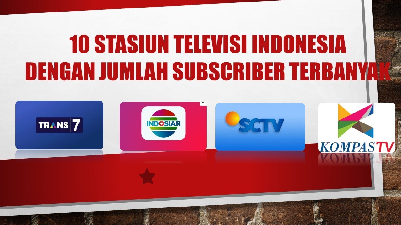 10 Channel Youtube Stasiun Televisi Indonesia Dengan Jumlah Subscribers