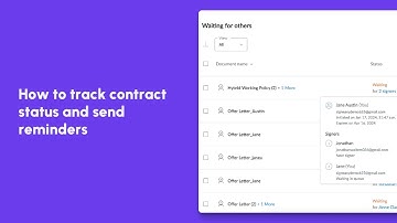 Signeasy: How to track contract status and send reminders