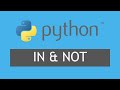 Learn Python In Arabic 05 In And Not Operator 