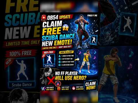🚨Claim FREE Scuba Dance New Emote🤯 Free Fire❓#ff #shorts