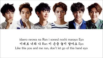 Lyrics EXO-K - RUN [Hangul/Romanization/English] COLOR CODED