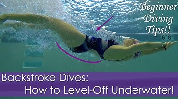 Beginner Learning The Backstroke Dive: How to Level-off Underwater!
