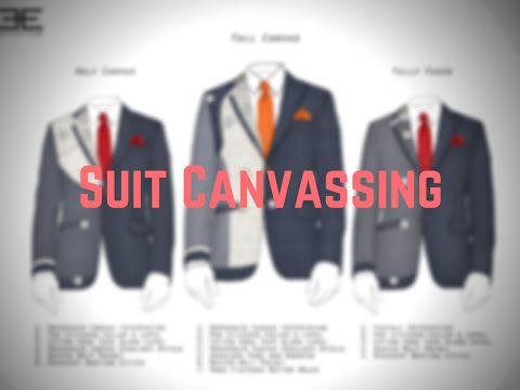 What is a Full Canvassed, Half Canvassed, Fused and Unstructered Suit?