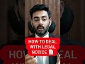 how to deal with legal notice