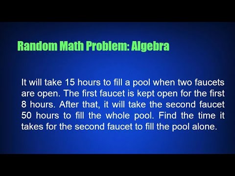 Random Math Problem: Algebra - YouTube