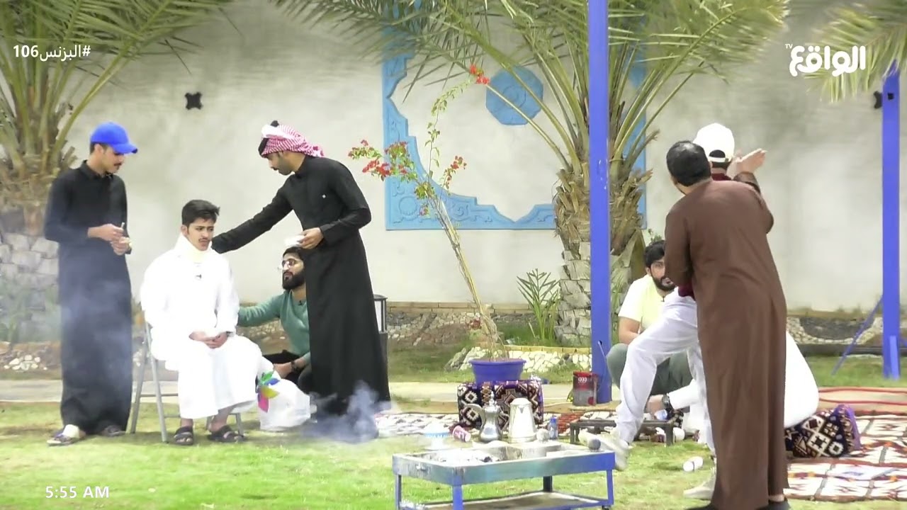 عودة عبدالله الشمري من المستشفى وطقطقة الشباب عليه #البزنس106