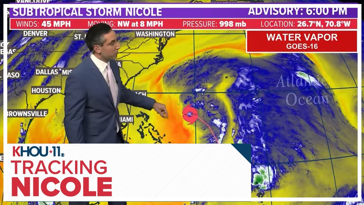 Tropical update: Subtropical storm Nicole forms in open waters of ...