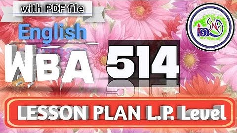 Nios deled WBA 514 Lesson Plan of English