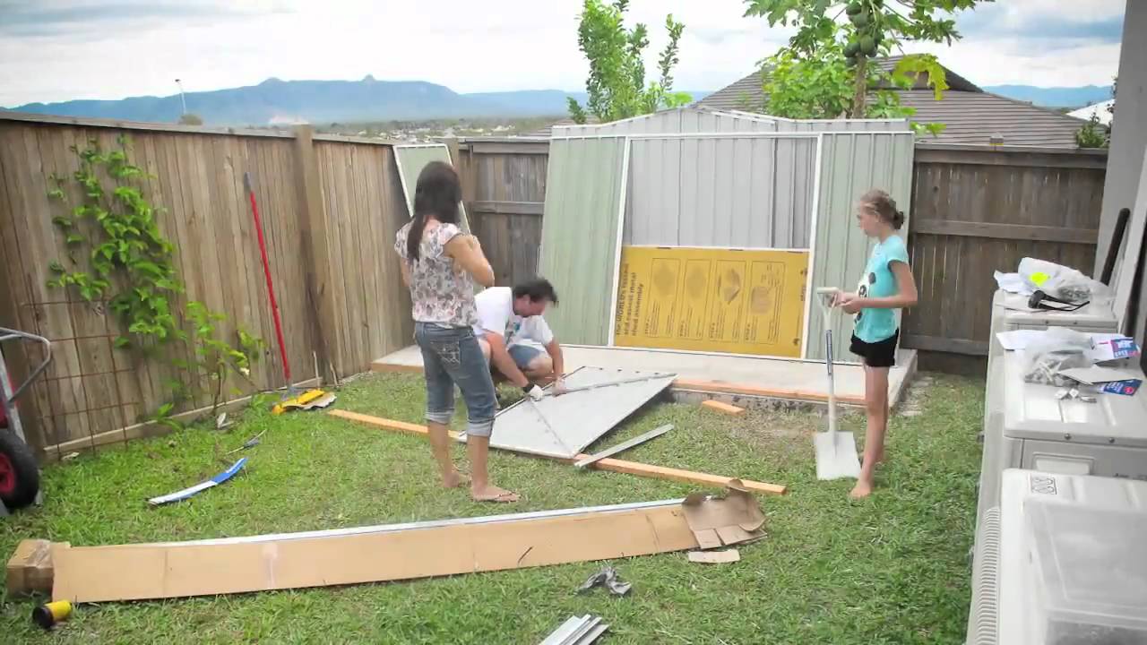 Erecting a shed - YouTube