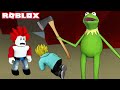 Escape kermit frog in roblox  frogge full game  khaleel and motu gameplay