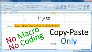 Excel Formula to convert Numbers to words in Rupees:  No Macro No Coding | SPELLNUMBER Function screenshot 5