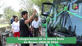 Inauguración de una nueva flota de 11 buses en la UNALM