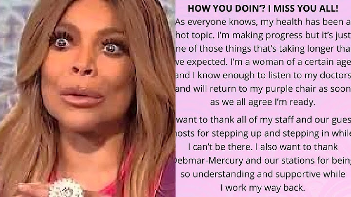 Wendy Williams BREAKS SILENCE About Her HEALTH!