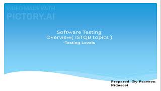 ISTQB _Testing Types _SDLC_Lifecycle
