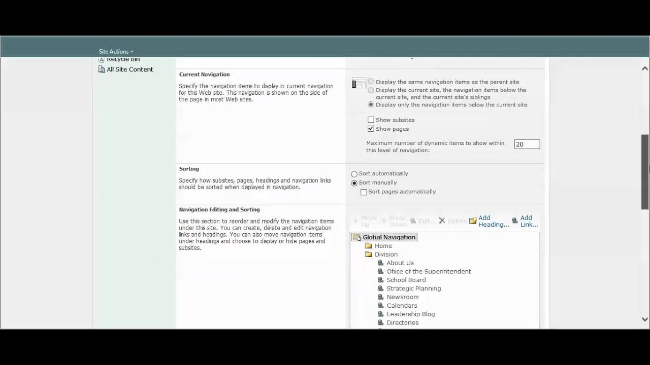 Edit Sidebar Navigation: Part 1 - YouTube