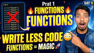👉 Python Day 11 Part01 🔥 | Functions  Explained with Projects | Write Less Code 🚀 Wealth