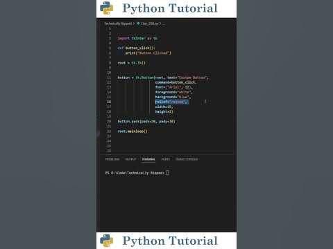 Customizing Tkinter Buttons | Python Tutorial - YouTube